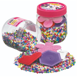 Hama Koraliki i podstawki w pojemniku 