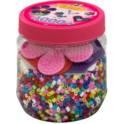 Hama Koraliki i podstawki w pojemniku 