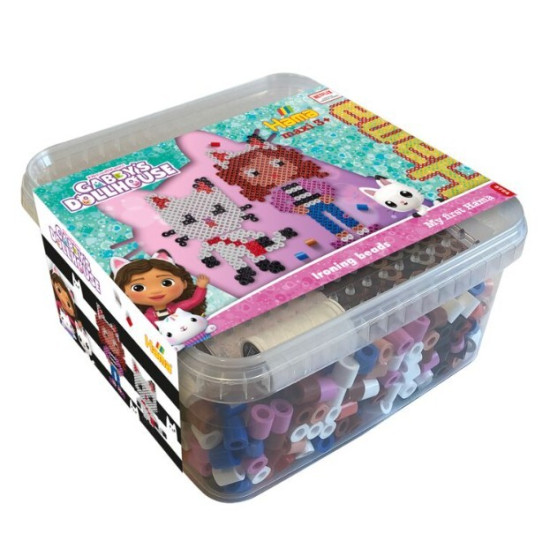 Hama Maxi koraliki i podstawka w pudełku Koci Domek Gabi 