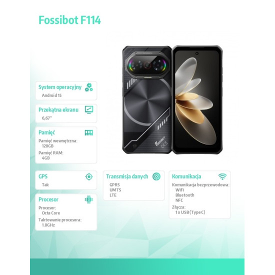 Smartfon F114 black CH 