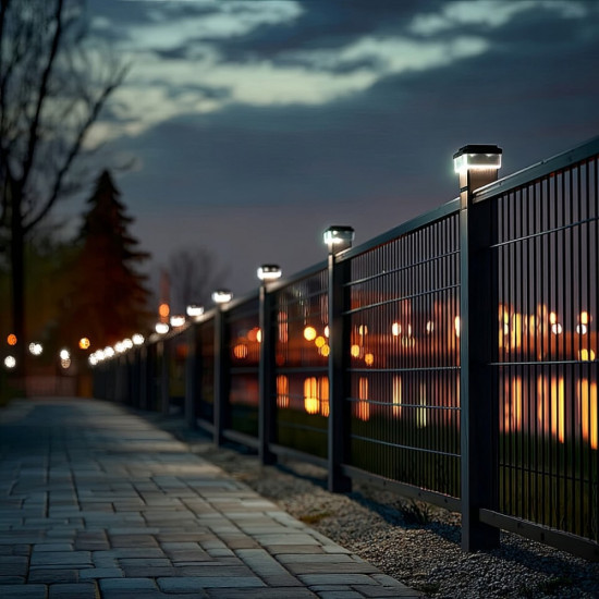 Lampa solarna LED na słupek GB127 WW 80x80mm 3200K