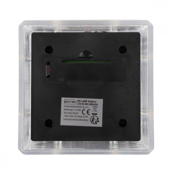 Lampa solarna LED na słupek GB128 WW 100x100 mm 3200K