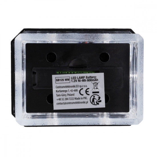 Lampa solarna LED na słupek GB125 WW 60x40mm, 3200K