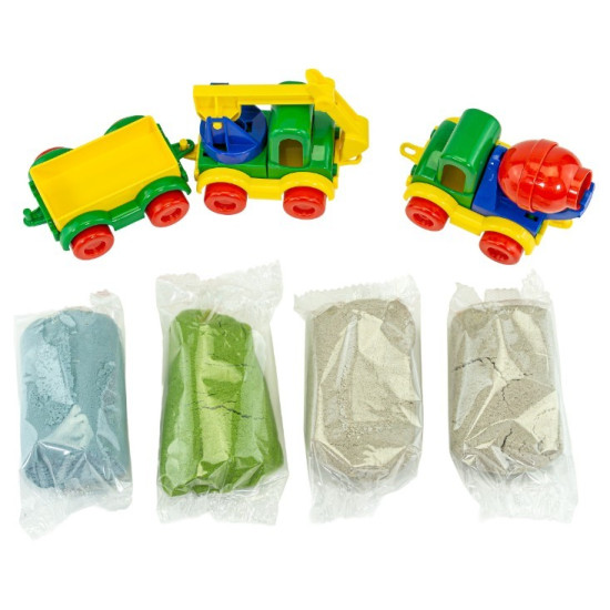 Zestaw Piasek dynamiczny i Fluffy - Plac budowy 