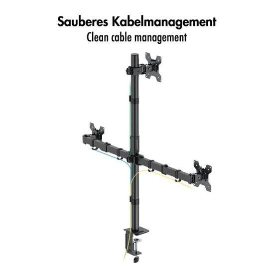 Uchwyt na 3 monitory, 17-27 cale ,max 10kg na ramie 