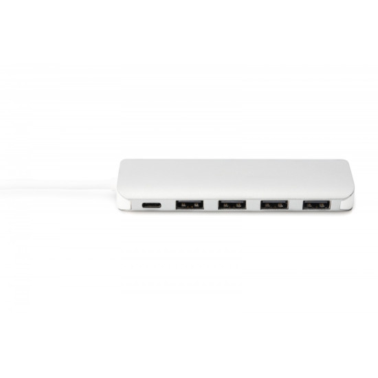HUB/Koncentrator 4-portowy USB 3.0 SuperSpeed z Typ C Power Delivery, aluminium