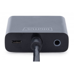 Konwerter/adapter audio-video HDMI do VGA, 1080p FHD, z audio 3.5mm MiniJack