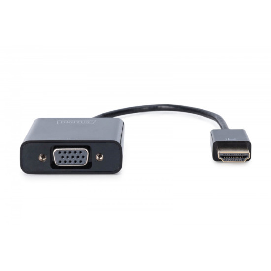 Konwerter/adapter audio-video HDMI do VGA, 1080p FHD, z audio 3.5mm MiniJack