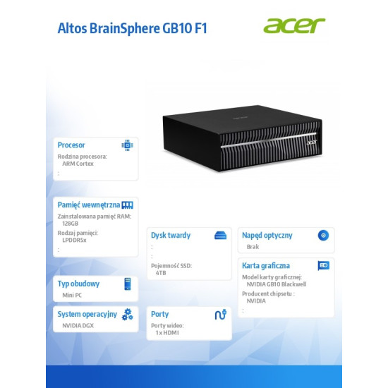 Komputer Altos BrainSphere GB10 F1 AI DT.L1BEE.001