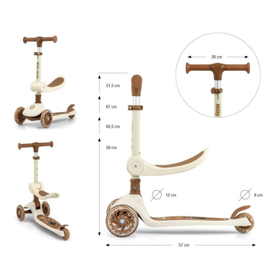 Hulajnoga Scooter Fuzzy Classic beżowa