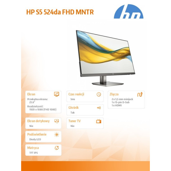 Monitor S5 524da FHD             B11W5AT#ABB