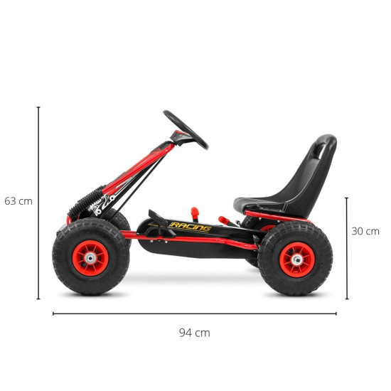 Gokart na pedały Thor Czerwony
