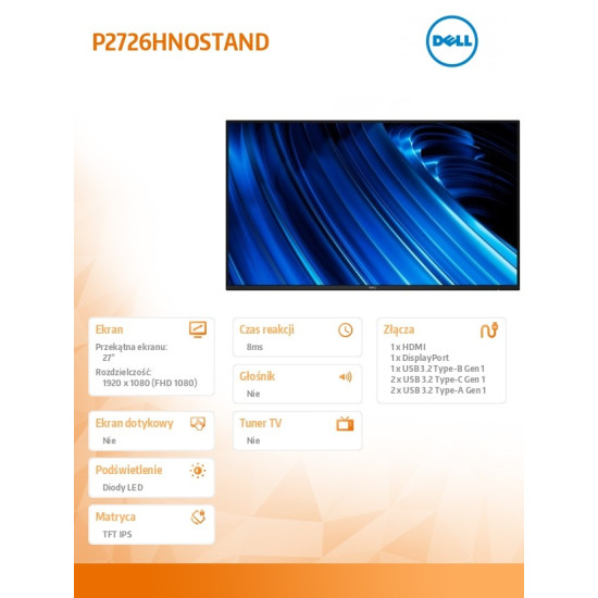 Monitor P2726HNOSTAND 27