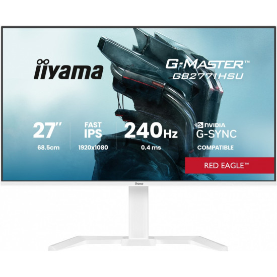 Monitor 27 cali GB2771HSU-W1 0.4ms,Fast IPS, HAS (150) PIVOT,        1xUSB 3.2, 1xUSB C, 240Hz, DP, 2xHDMI,Adaptive G-SYNC - 1920 x 1080 @48-240Hz Dis