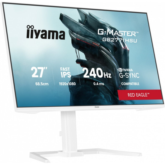 Monitor 27 cali GB2771HSU-W1 0.4ms,Fast IPS, HAS (150) PIVOT,        1xUSB 3.2, 1xUSB C, 240Hz, DP, 2xHDMI,Adaptive G-SYNC - 1920 x 1080 @48-240Hz Dis