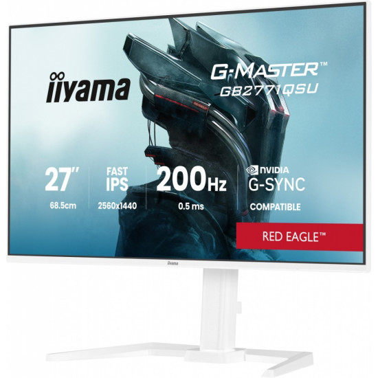 Monitor  27 cali GB2771QSU-W1 QHD,Fast IPS,200Hz,HAS (150) PIVOT,     2xUSB 3.2, 2xUSB C, 0,5ms, 2xHDMI, DP, 350cd,Adaptive G-SYNC - 2560 x 1440    @4