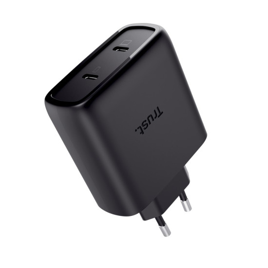 Ładowarka MAXO GaN 65W 2x USB-C czarna