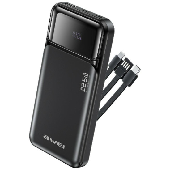 Powerbank PA-91 22,5W PD 10000mAh kable wbudowane 