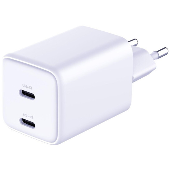 Ładowarka sieciowa Hyper Charger PD 45W GaN QC4+ PPS 2C biała 