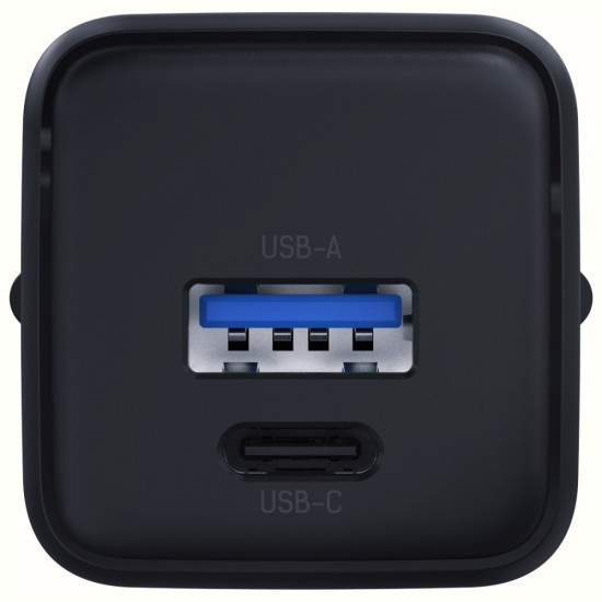 Ładowarka sieciowa Hyper GaN 20W 1xUSB-A 1xUSB-C PD QC4+ czarna 