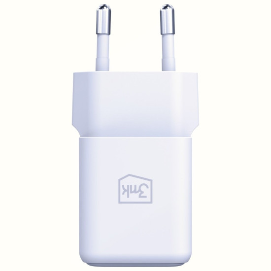 Ładowarka sieciowa Hyper GaN 20W 1xUSB-A 1xUSB-C PD QC4+ biała 