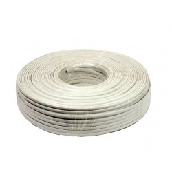 Kabel telefoniczny 4zyły biały 100m rolka linka