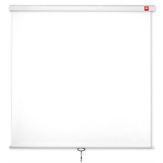 Ekran ścienny ręczny Wall Standard 200, 1:1, 200x200cm, powierzchnia biała, matowa