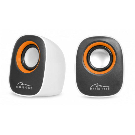 IBO - GŁOŚNIKI STEREO ZASILANE Z PORTU USB, RMS 6W, REGULACJA    GŁOŚNOSCI, BIAŁE