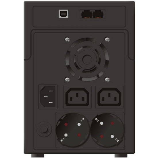 UPS POWER WALKER LINE-INTERACTIVE 2200VA 2X SCHUKO + 2X IEC OUT, RJ11/RJ45 IN/OUT, USB 