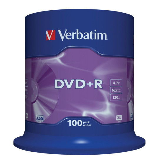 DVD+R 16x 4.7GB 100P CB            43551
