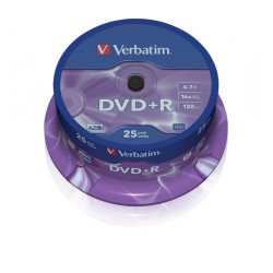 DVD+R 16x 4.7GB 25P CB           43500
