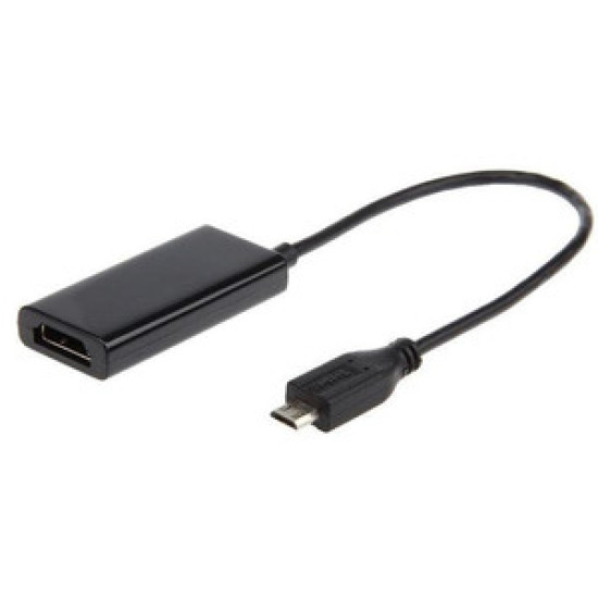 Adapter MHL(M)->HDMI(F)+USB Micro(BF)(5 PIN) 16cm 