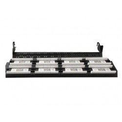Patch Panel 48 Portów 19' Kat.6 z funkcją organizacji kabli  czarny 