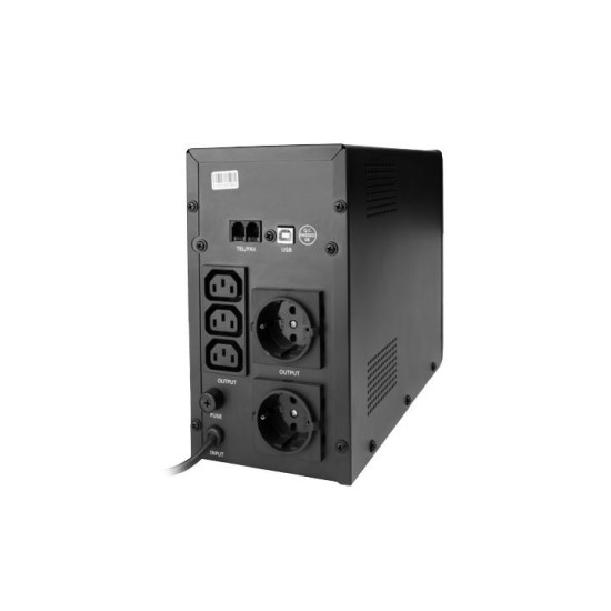 UPS LINE-INTERACTIVE 1200VA 3X IEC, 2X SCHUKO 230V, USB, RJ11 IN/OUT, LCD 