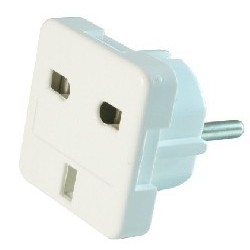 Adapter zasilania ANG/PL (Wtyk PL/Gniazdo ANG) 