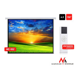 Ekran projekcyjny elektryczny MC-552 150 cali 300x220  4:3 ściana lub sufit