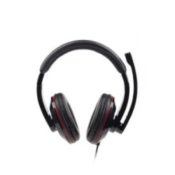 Słuchawki z mikrofonem MHS-001 czarne 