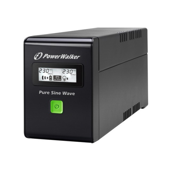 UPS LINE-INTERACTIVE 600VA 2X PL 230V, PURE SINE    WAVE, RJ11/45 IN/OUT, USB, LCD