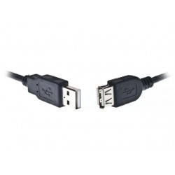 Przedluzacz USB 2.0 typu AM-AF 3m  czarny