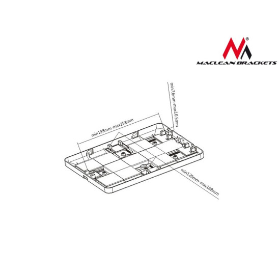 Stojak, uchwyt reklamowy do tabletu, podłogowy z blokadą MC-645 , 9.7-10.1 cali, uniwersalny
