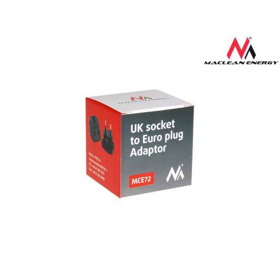 Przejściówka adapter EU na UK MCE72 Czarna 