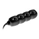 Listwa PowerWatch 3 m czarna(4 gniazda) 