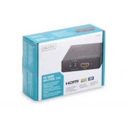 Rozdzielacz/Splitter HDMI 2-portowy, 4K 30Hz UHD 3D, HDCP 1.3, audio