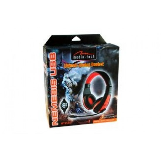 NEMESIS USB Stereofoniczne, gamingowe słuchawki z mikrofonem