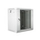 Szafa instalacyjna wisząca 19' 12U 600X450mm szara (drzwi       szklane)
