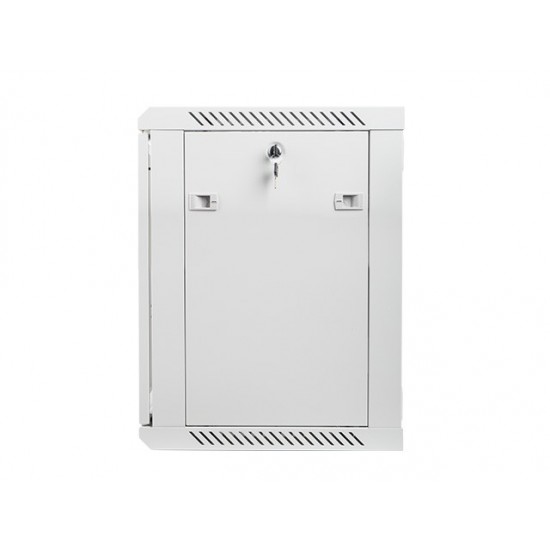 Szafa instalacyjna wisząca 19' 12U 600X450mm szara (drzwi       szklane)