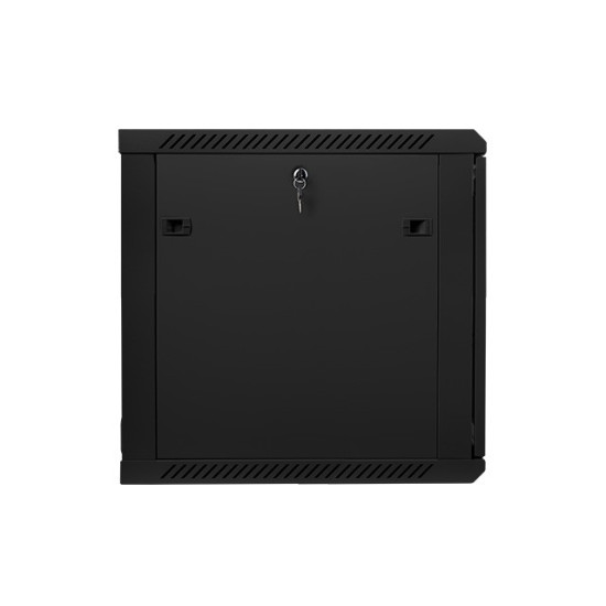 Szafa instalacyjna wisząca 19' 12U 600X600mm czarna (drzwi      szklane)