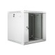 Szafa instalacyjna wisząca 19' 12U 600X600mm szara (drzwi       szklane)