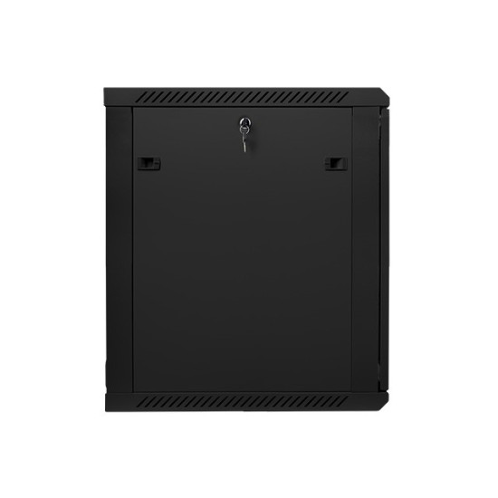 Szafa instalacyjna wisząca 19' 15U 600X600mm czarna (drzwi      szklane)