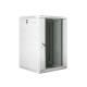 Szafa instalacyjna wisząca 19 18U 600X600mm szara (drzwi szklane)
